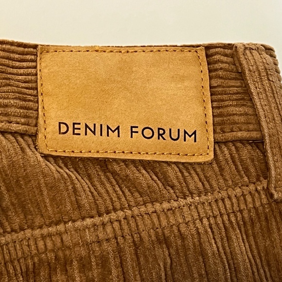 Denim Forum Aritzia Brown Corduroy Pants Size 25 Womens Yoko High Rise Slim 28L - Picture 8 of 16